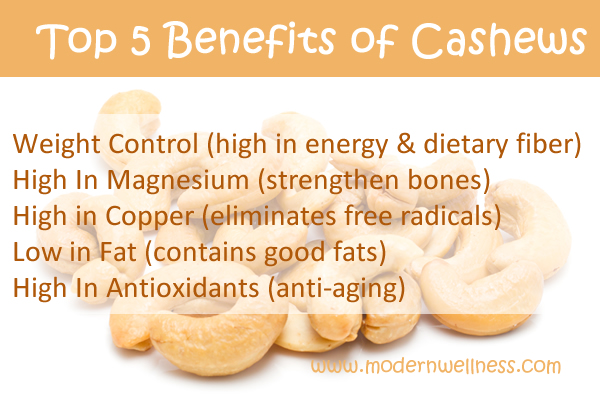 Top 5 Health Benefits of Cashews